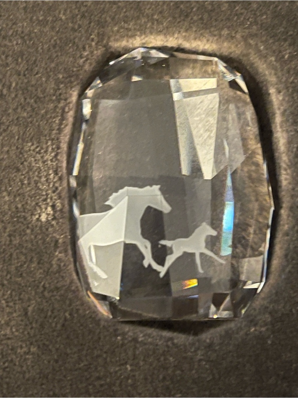 Swarovski Crystal “Esperanza” Wild Horses Paperweight,